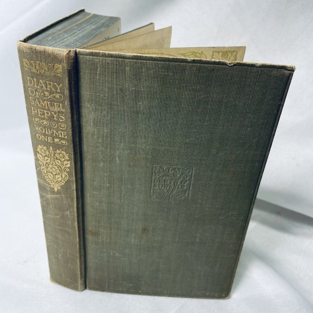 Diary of Samuel Pepys, Volume One 1 Hardcover Vintage Book